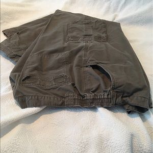 Lined khaki cargo pants